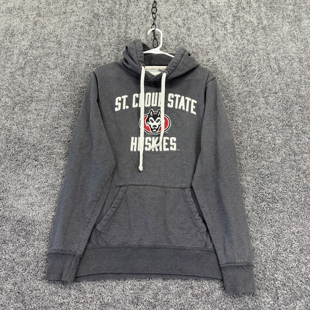 St. Cloud State Huskies Sweatshirt Womens Medium Gray NCAA College League Hoodie